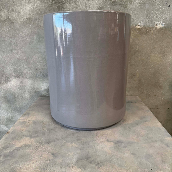 Mid Century Modern Gray Gainey Garden Pot