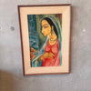 Vintage Radha Painting - Signed/Dated/Framed
