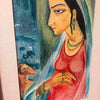 Vintage Radha Painting - Signed/Dated/Framed