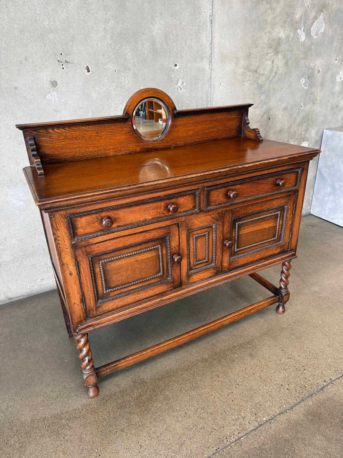 Antique Oak Sideboard C. 1920s "As-Is"
