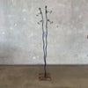 One-Of-A-Kind Heavy Steel Welded Hall Tree/ Coat Rack By Artist