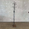 One-Of-A-Kind Heavy Steel Welded Hall Tree/ Coat Rack By Artist