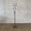 One-Of-A-Kind Heavy Steel Welded Hall Tree/ Coat Rack By Artist