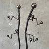 One-Of-A-Kind Heavy Steel Welded Hall Tree/ Coat Rack By Artist