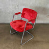 All Original 70's Steelcase Cantilever Chair In Burnt Orange