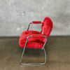 All Original 70's Steelcase Cantilever Chair In Burnt Orange