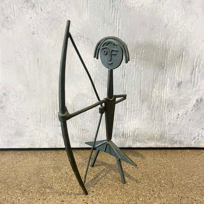 Vintage Mid Century Modern Sculptre By Janos Percz Designed & Made in Hungary
