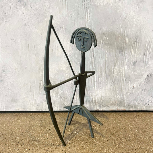 Vintage Mid Century Modern Sculptre By Janos Percz Designed & Made in Hungary