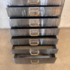 Vintage Industrial File Cabinet - Steel w/ Brass Pulls
