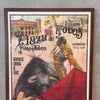Vintage Bullfight Poster w/ Wood Frame
