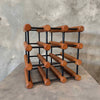 Danish Modern Nine Bottle Wine Rack In The Style Of Nissen Langaa