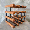 Danish Modern Nine Bottle Wine Rack In The Style Of Nissen Langaa