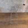Set of Three Reproduction Harry Bertoia Chrome Wired Barstools