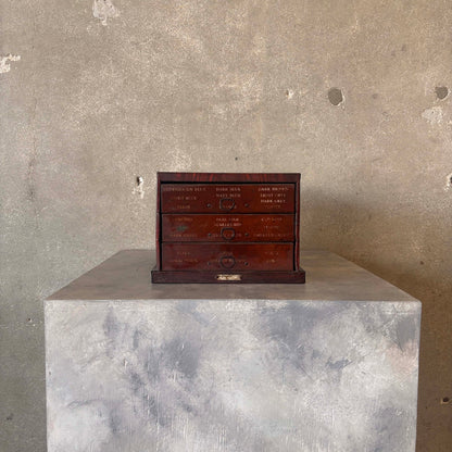 1920's Rit Dye Counter Display With Three Drawers