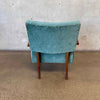 1950s Teal Mohair Accent Chair