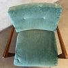 1950s Teal Mohair Accent Chair