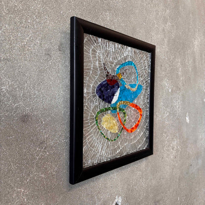 Retro Mosaic Glass Framed Art