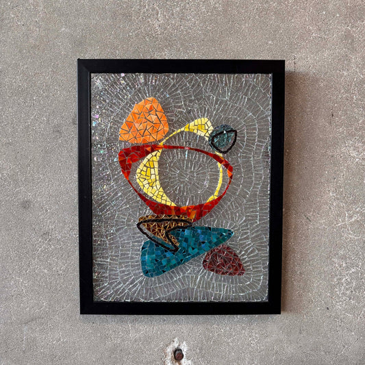Retro Mosaic Glass Art by J. Carroll