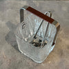 HOYA Glacier Crystal Ice Bucket w/ Tongs & Stainless Strainer - Made in Japan