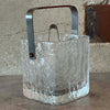 HOYA Glacier Crystal Ice Bucket w/ Tongs & Stainless Strainer - Made in Japan