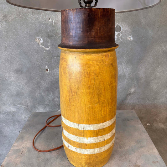 Large Painted Wood Lamp - Modern