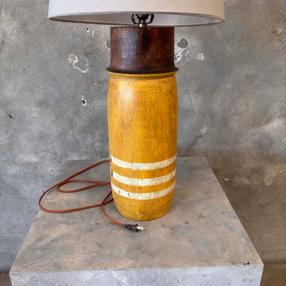 Large Painted Wood Lamp - Modern