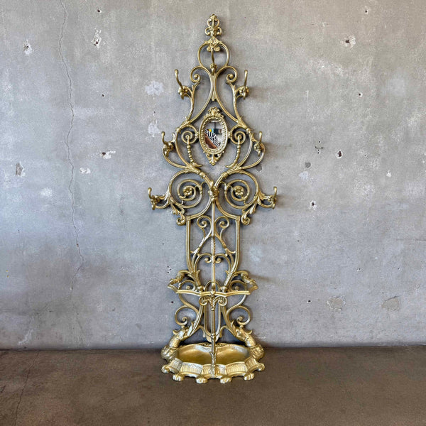 Victorian Cast Aluminum Hall Tree/Umbrella Holder