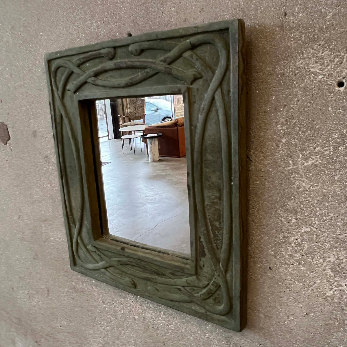 Celtic Style Mirror With Concrete Frame
