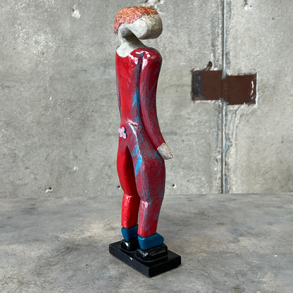 Ned E. Shultz "Woman With Weave" #536 - 2014 Wooden Sculpture
