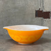 Vintage Pyrex #444 Sunflower Orange Four Quart Cinderella Mixing Bowl