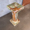 Vintage Orange Marble Pedestal #1