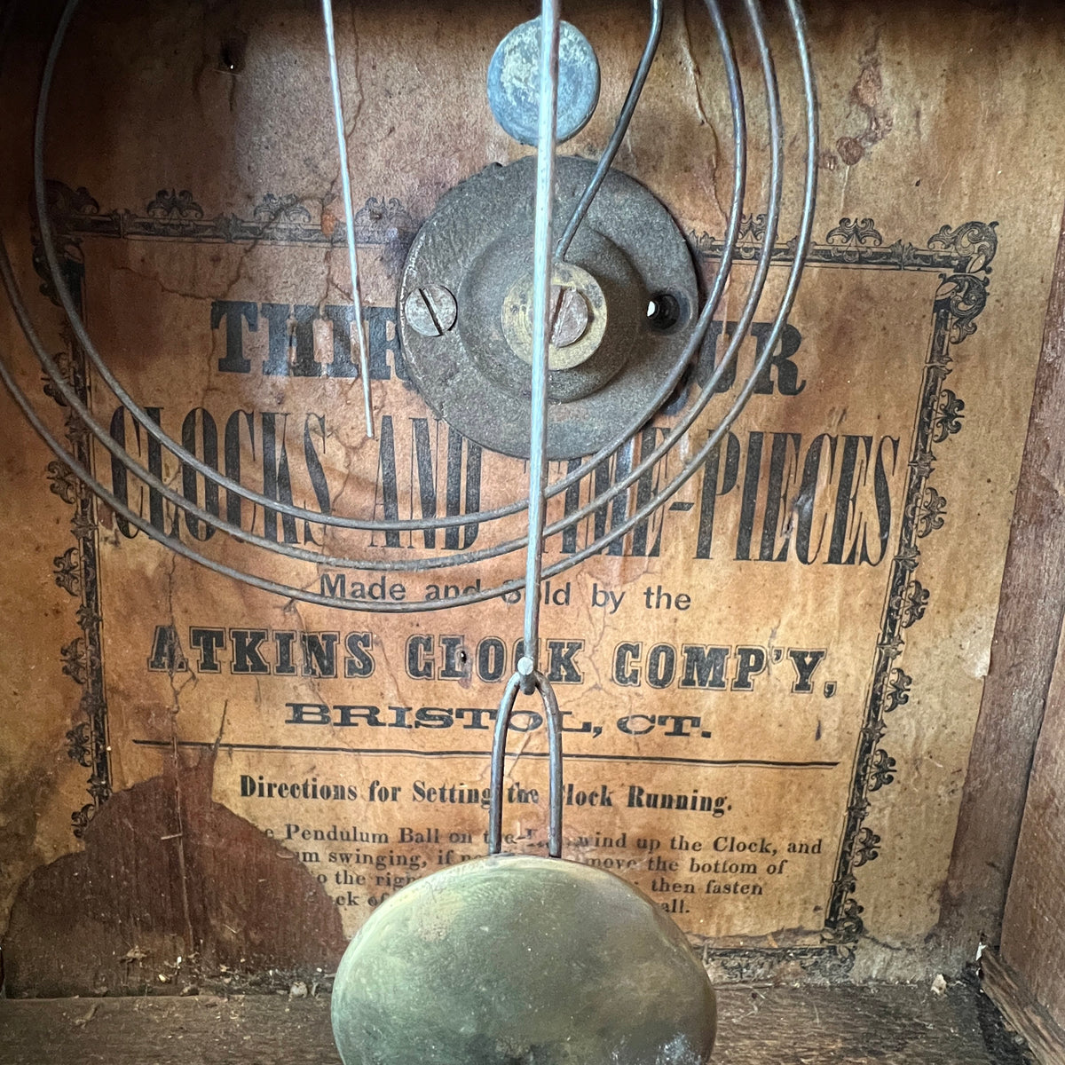 Mid Century (19th Century) Atkins Clock Company