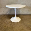 Mid Century Modern Tulip Base Marble Top Side Table