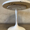 Mid Century Modern Tulip Base Marble Top Side Table
