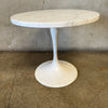 Mid Century Modern Tulip Base Marble Top Side Table
