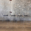Set of Four Reproduction Harry Bertoia Chrome Wired Barstools