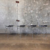 Set of Four Reproduction Harry Bertoia Chrome Wired Barstools