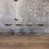 Set of Four Reproduction Harry Bertoia Chrome Wired Barstools
