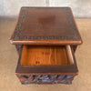 Set of Four Vintage JL George Hand Carved Nesting Tables