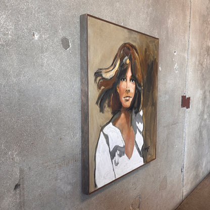 70s Painting Female Portrait