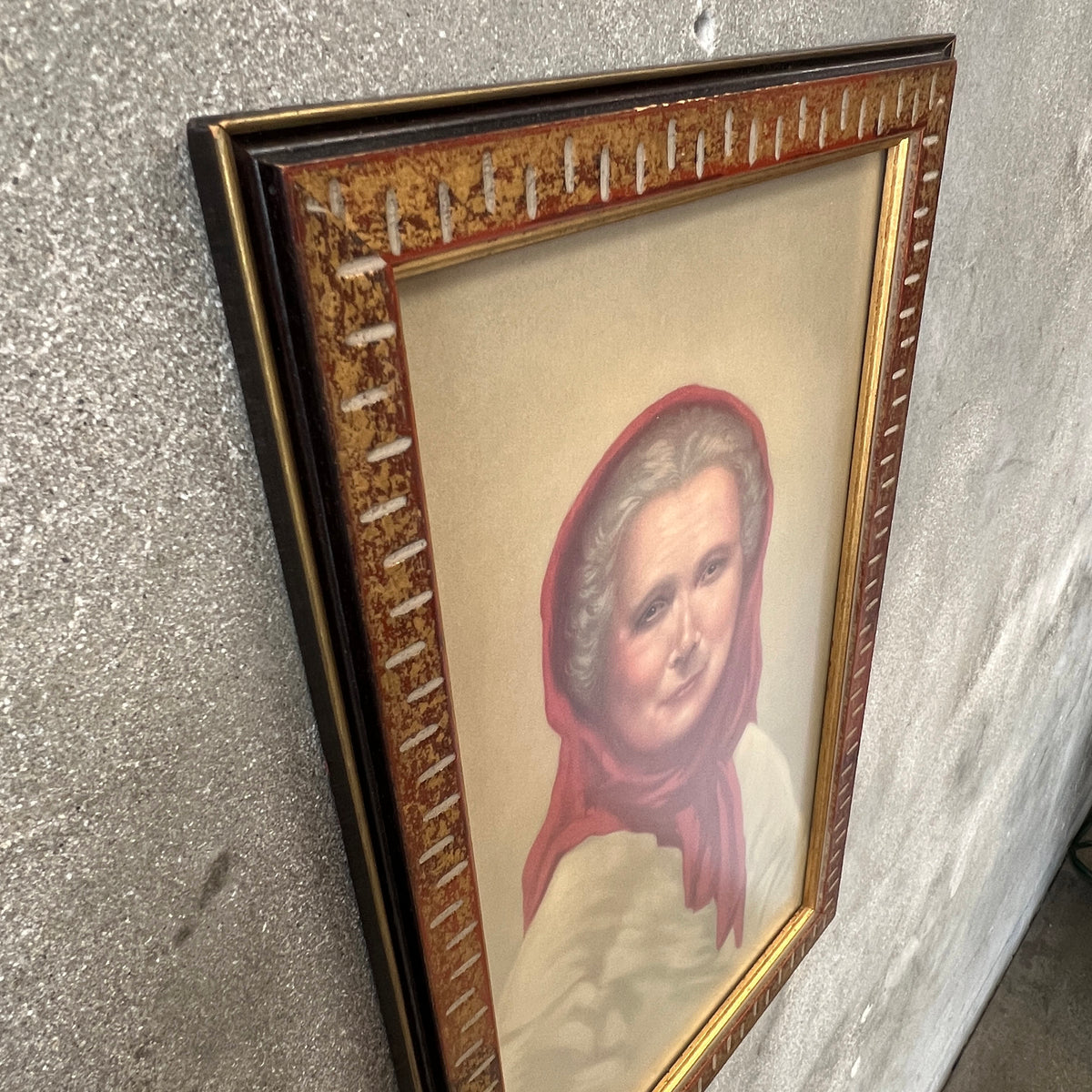 Vintage "OLD WOMAN OF CAPRI" Rare Art Print Distributed by M&B Inc., New York