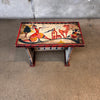 Peter Hunt Folk Art 1946 Bench - Side Table Hand Painted