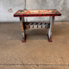 Peter Hunt Folk Art 1946 Bench - Side Table Hand Painted