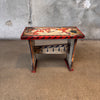 Peter Hunt Folk Art 1946 Bench - Side Table Hand Painted