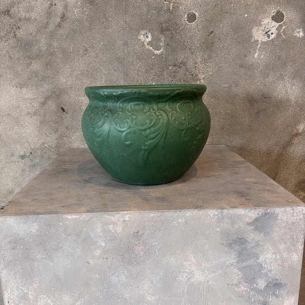 Early Matte Green Bauer Jardiniere