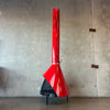 Vintage Mid Century Modern Red Porcelain Enamel Finish Preway Fireplace