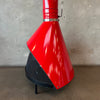 Vintage Mid Century Modern Red Porcelain Enamel Finish Preway Fireplace