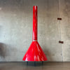 Vintage Mid Century Modern Red Porcelain Enamel Finish Preway Fireplace
