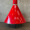 Vintage Mid Century Modern Red Porcelain Enamel Finish Preway Fireplace