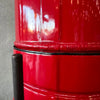 Vintage Mid Century Modern Red Porcelain Enamel Finish Preway Fireplace